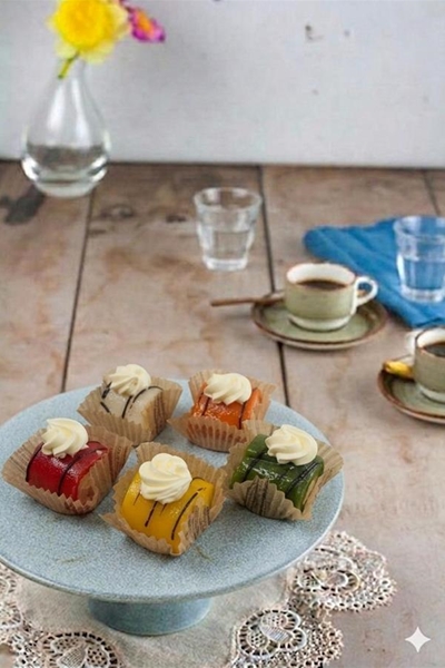 High tea petit fours per 5 verpakt luxe