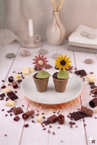 Chocolade bloempotje